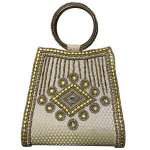 Gold Amber Sparkle Hand Purse